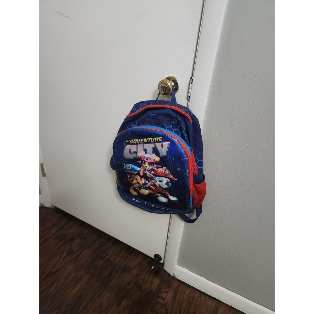 Paw Patrol The Movie Adventure City Kids Backpack Blue Red Chase Marshall Skye